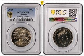 2020 50C Waltzing Matilda MS68