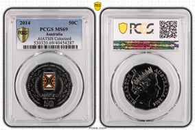 2014 50C AIATSIS Colorized MS69