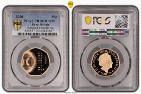 2020 50p Rosalind Franklin Au PR70DCAM