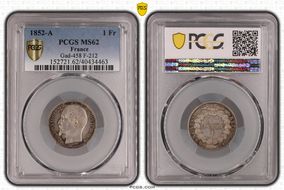 1852-A 1 Fr Gad-458 F-212 MS62
