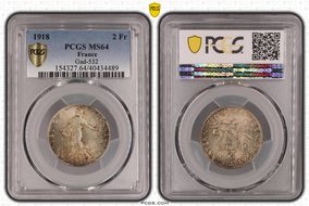 1918 2 Fr Gad-532 F-266 MS64