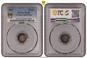 1837 H10C Seated, Small Date XF45