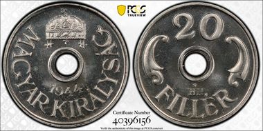 1944-BP 20 Fil Restrike PR67