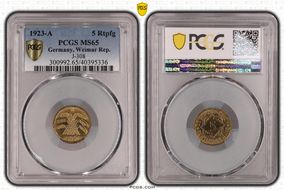 1923-A 5 Rtpfg J-308 MS65
