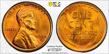 1954-S 1C MS66RD