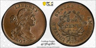 1803 1C 100/000 MS64+ BN