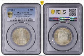 1934-E 5 Mk Potsdam N/D J-357 MS62