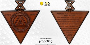 1890 Medal Knight Templars Baltimore AE MD Commandery Centennial MS66BN