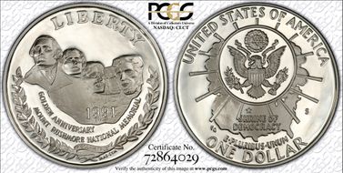 1991-S $1 Mount Rushmore PR69DCAM