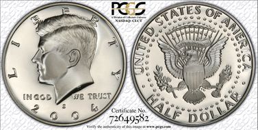 2004-S 50C Silver PR70DCAM