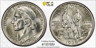 1935/34 50C Boone MS65