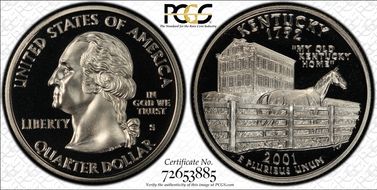 2001-S 25C Kentucky PR70DCAM