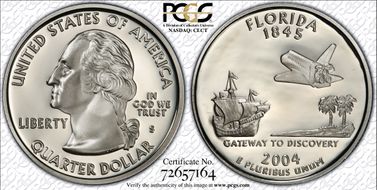 2004-S 25C Florida Silver PR70DCAM