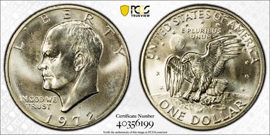 1972-S $1 Silver MS68