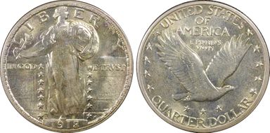 1918/7-S 25C MS64+ FH