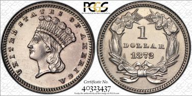 1872 G$1 J-1227 PR62BN
