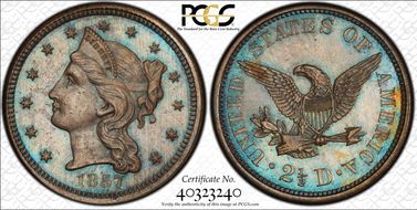 1857 $2.50 J-189 PR65BN
