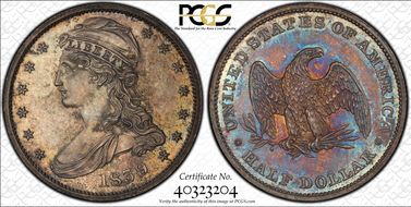 1839 50C J-99 Restrike PR64