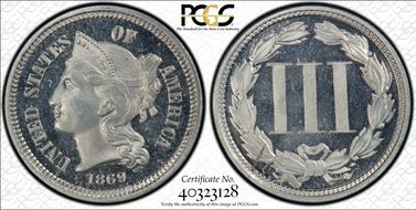 1869 3C J-679 PR66DCAM