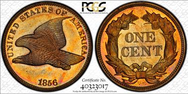 1856 1C Flying Eagle PR67+ 