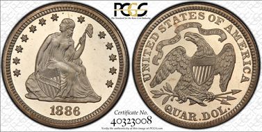 1886 25C PR67DCAM
