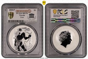 2020-P $1 Zeus First Day of Issue MS70