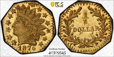 1876 25C BG-799D MS65PL