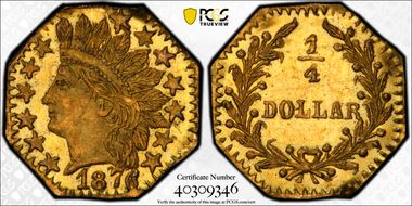 1876 25C BG-799E MS64