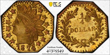 1874 25C BG-799P MS64