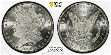 1885-CC $1 VAM 4, Doubled Dash MS66+
