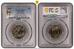 2020 $1 Mob of Roos  Honeyeater Privy MS67