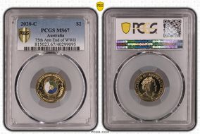 2020-C $2 75th Ann End of WWII Colorized MS67