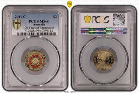 2019-C $2 100 Years of Repatriation Colorized MS69