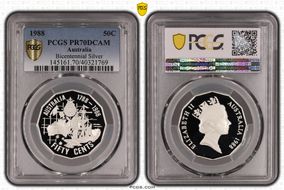 1988 50C Bicentennial Ag PR70DCAM
