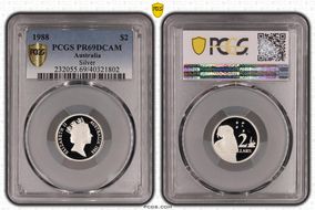 1988 $2 Silver PR69DCAM