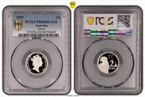 1991 $2 Silver PR69DCAM