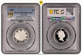 1988 $1 Aboriginal Art Ag PR70DCAM