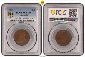 1931 1/2D KM-22 MS63BN