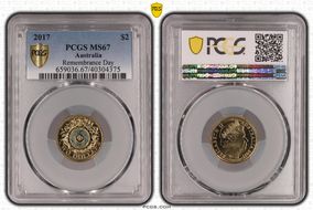 2017 $2 Remembrance Day Colorized MS67