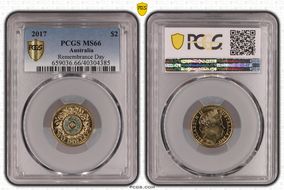 2017 $2 Remembrance Day Colorized MS66