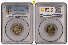 2017 $2 Remembrance Day Colorized MS66