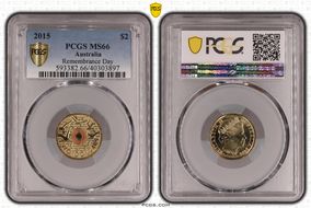 2015 $2 Remembrance Day Colorized In Flanders Fields MS66