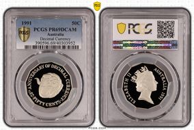 1991 50C Decimal Currency CuNi PR69DCAM
