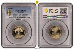 2018-C $1 Convict Era 1788-1868 MS70