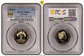 2018-C $1 Convict Era 1788-1868 MS68