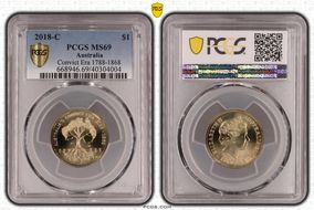 2018-C $1 Convict Era 1788-1868 MS69