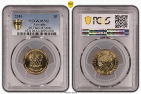 2016 $1 100 Years of Anzac MS67
