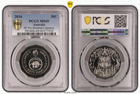 2016 50C 50 Yrs Decimal Currency MS69