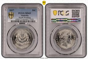 2017 50C Royal Wedding 70th Ann. MS69