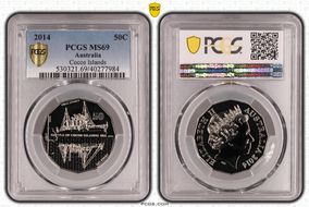 2014 50C Cocos Islands MS69